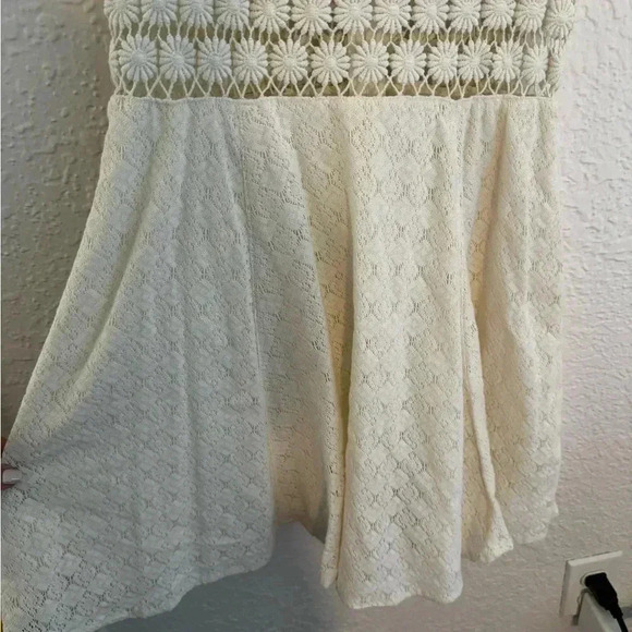 Free People “Fitted with Daisies” Crochet & Lace Skater Dress - Picture 4 of 9